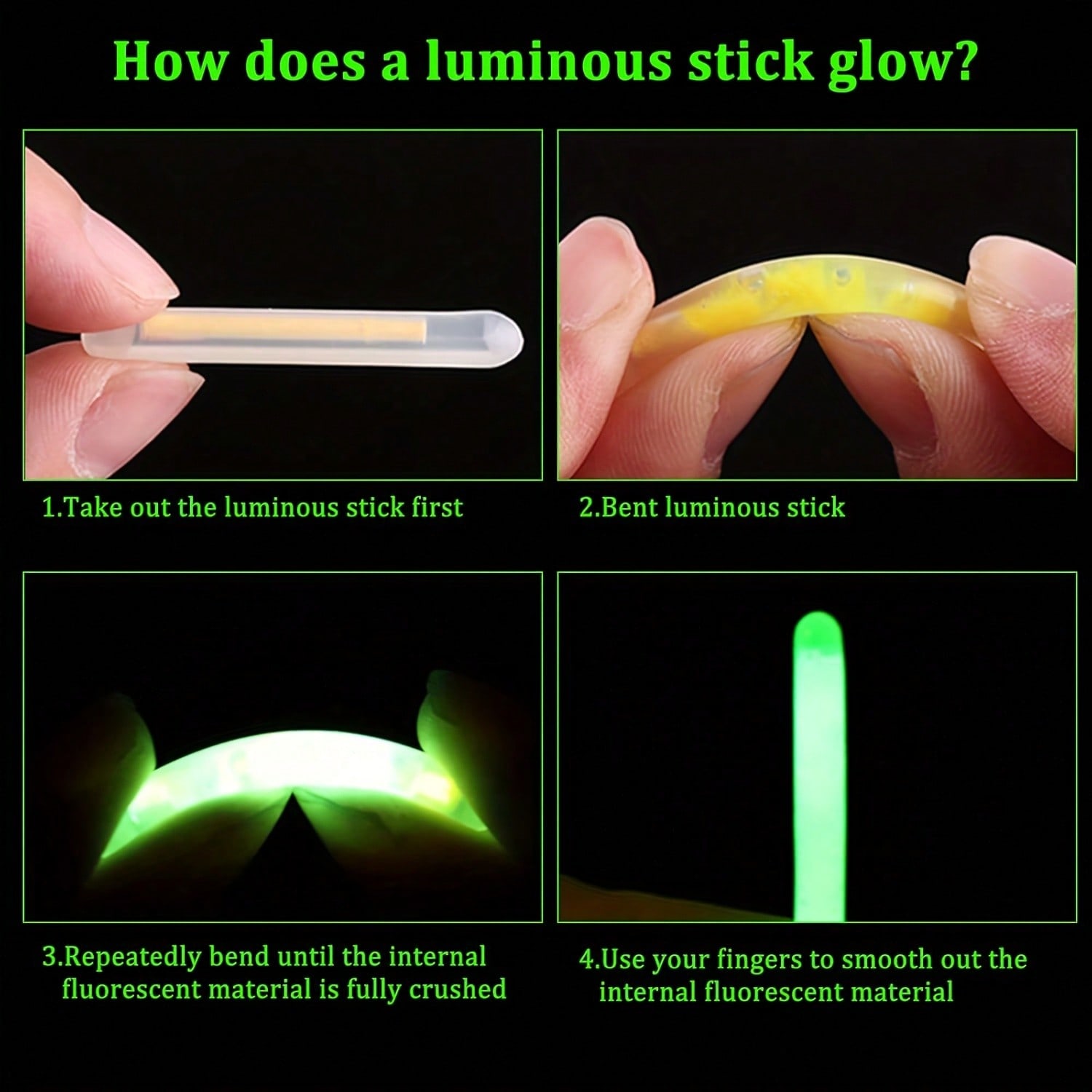 100Pcs Small Green Glow Sticks - Fishing Bobber Float ulasan dan harga