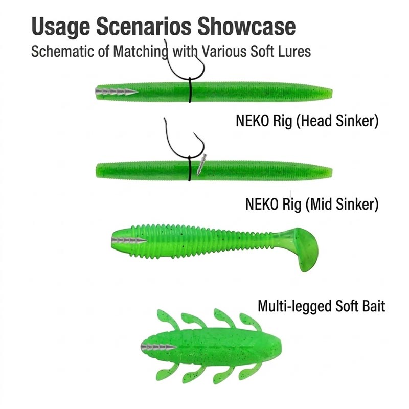 Lead-Free Alloy Nail Sinkers f - Bass Fishing Lure ulasan dan harga