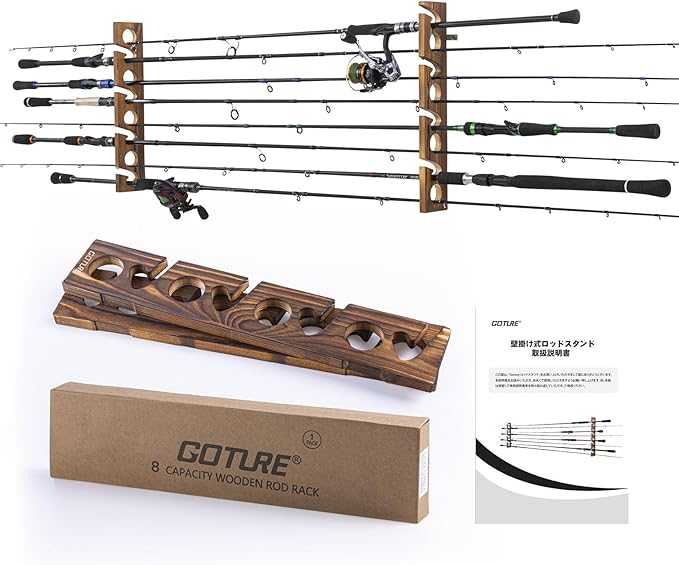 Goture Wood Fishing Rod Holder - Fishing Equipment Holder ulasan dan harga
