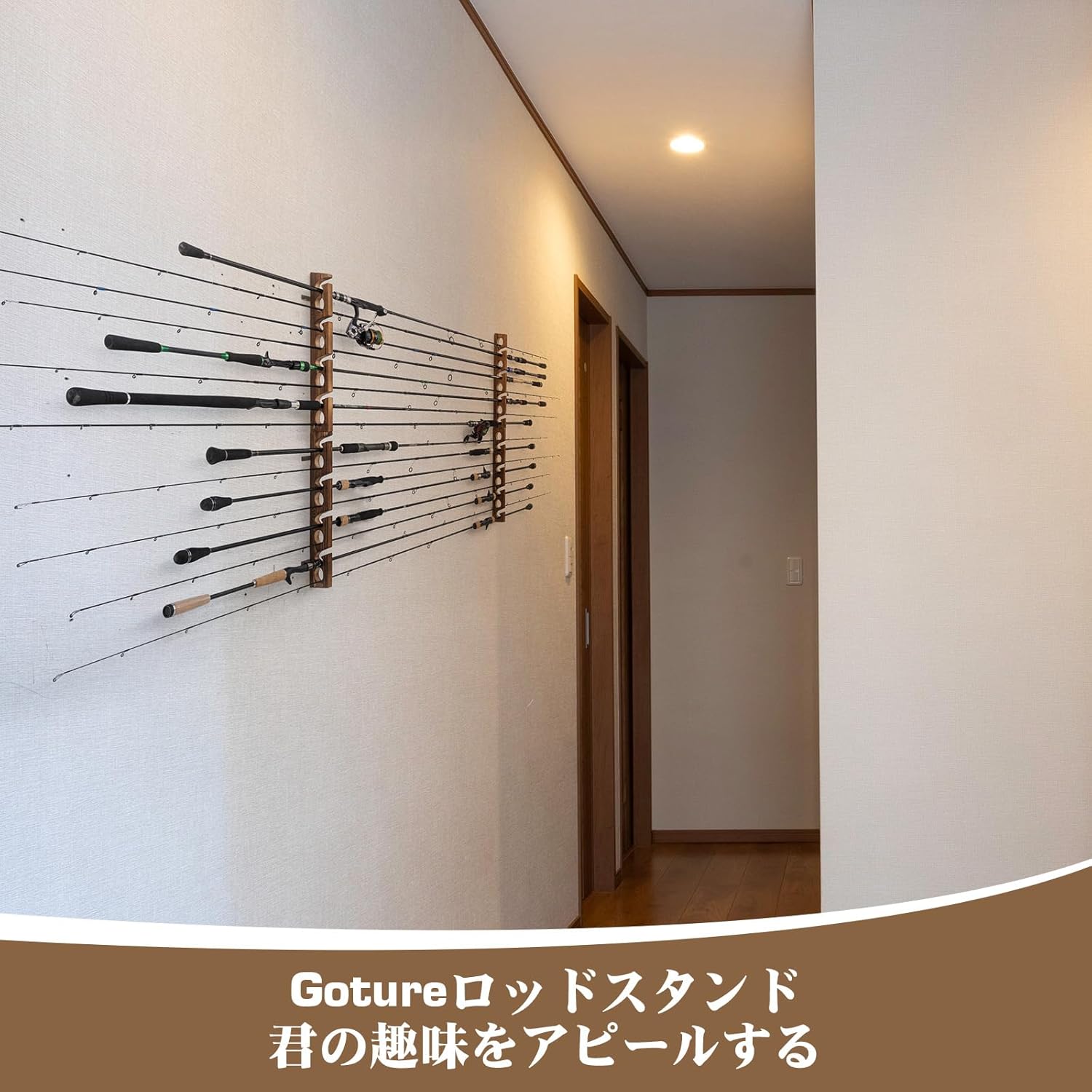 Goture Wood Fishing Rod Holder - Fishing Equipment Holder ulasan dan harga
