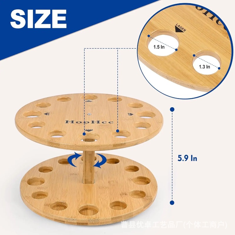 Round Solid Wood Fishing Rod S - Fishing Equipment Holder ulasan dan harga