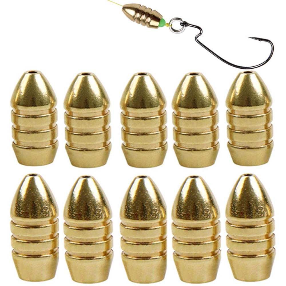 10Pcs Brass Fishing Weight Cop - Bass Fishing Lure ulasan dan harga