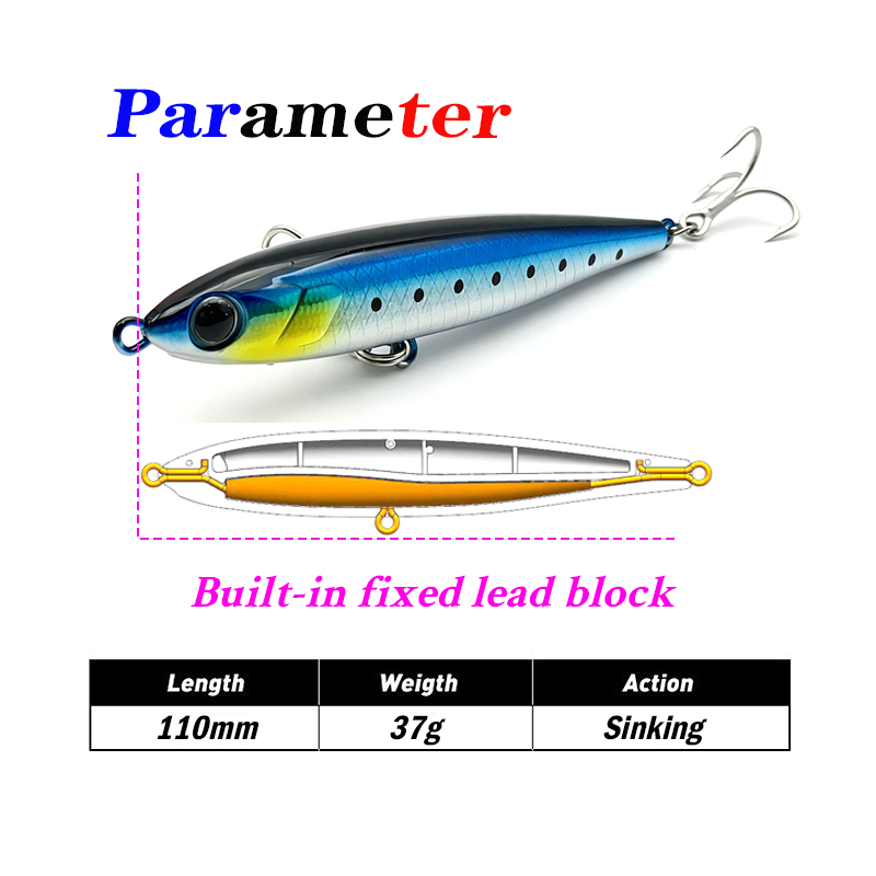 Testar 110mm 37g Heavy Sinking - Fishing Equipment Japan ulasan dan harga