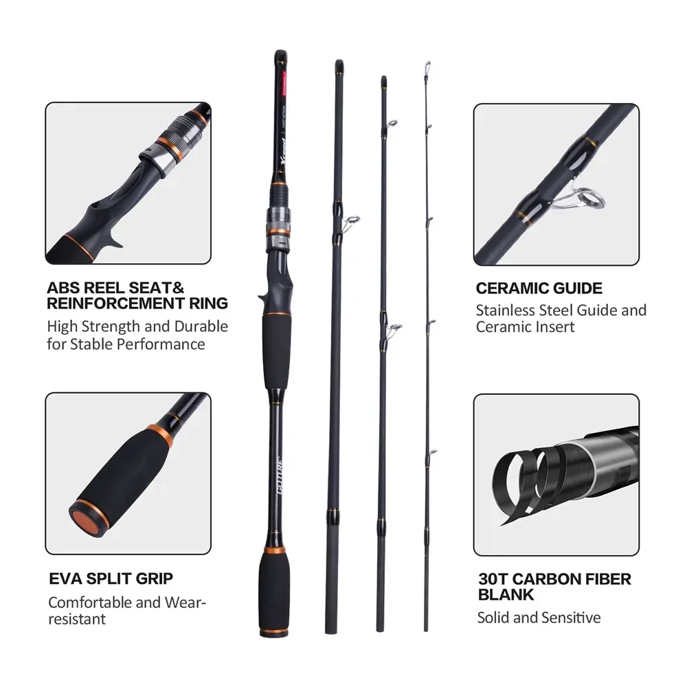 Goture Xceed 4 Setions Travel  - Fishing Equipment Guide ulasan dan harga