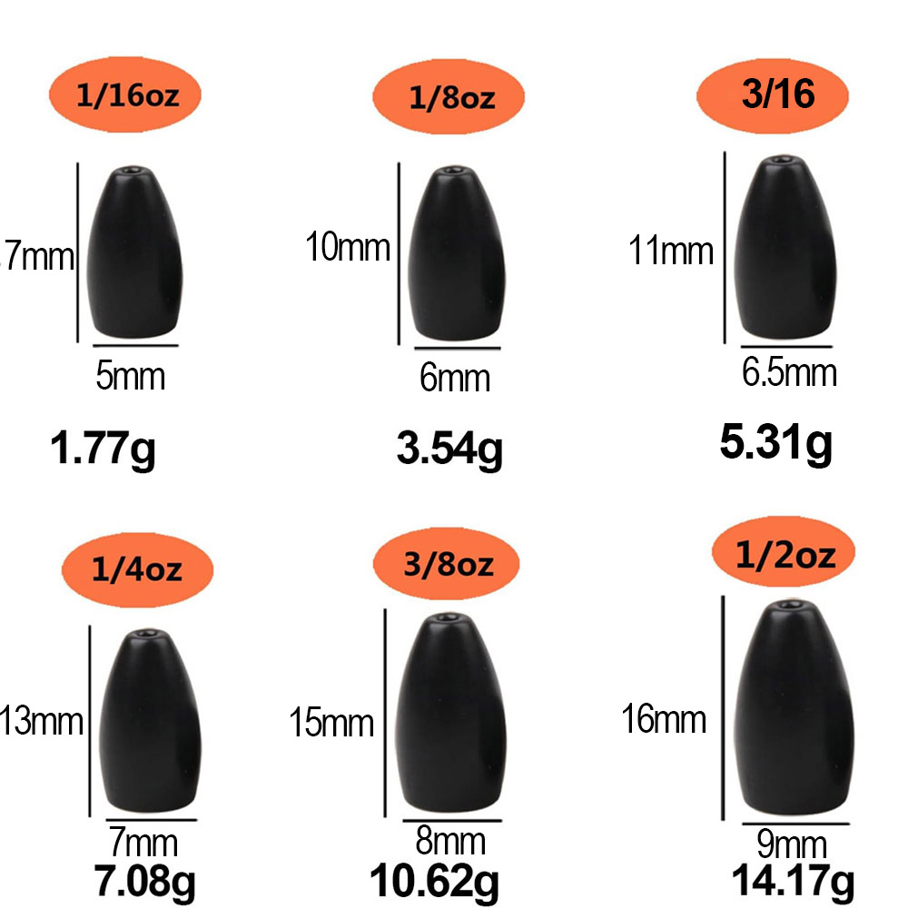 Tungsten Steel Fishing Weights - Bass Fishing Lure ulasan dan harga